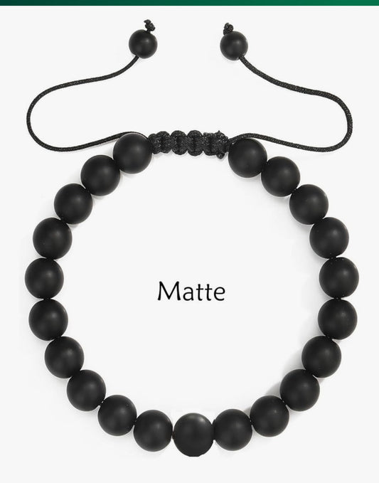 Beaded Bracelets Lava Rock Beads (2 Piece)