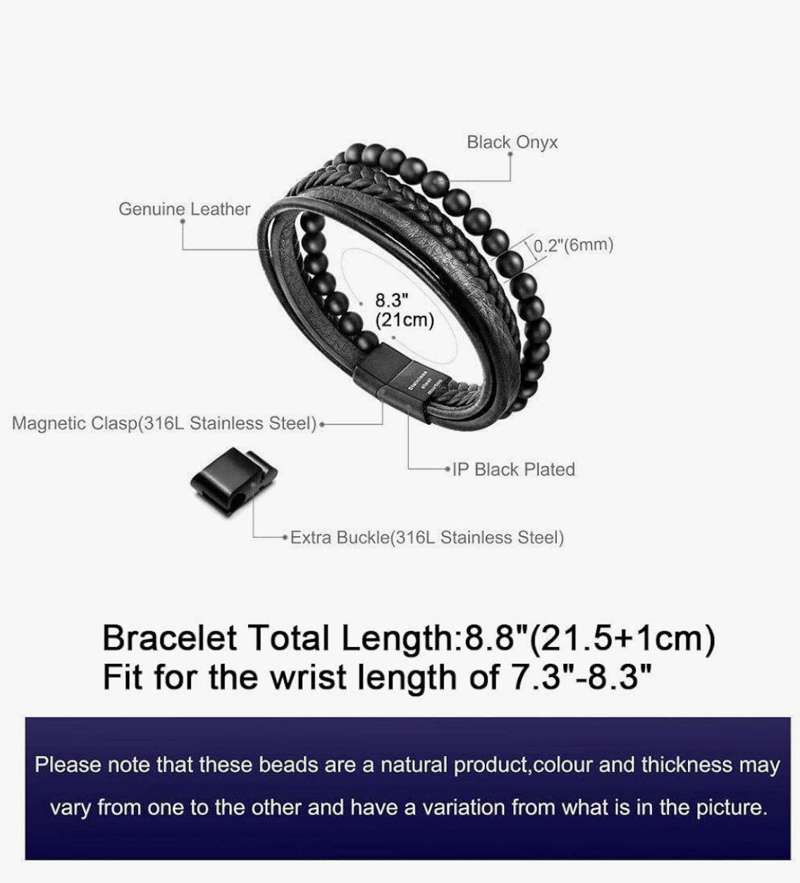 Bead Leather Bracelet