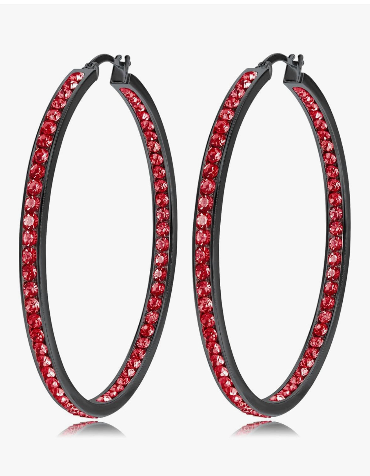 Large hoop earrings (2 inch 50mm, select a color)