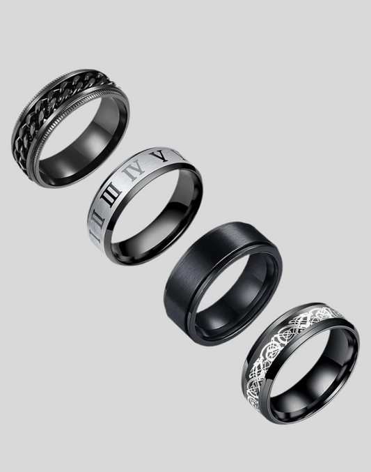 Stainless Steel Spinner Ring Set (SELECT A SIZE)