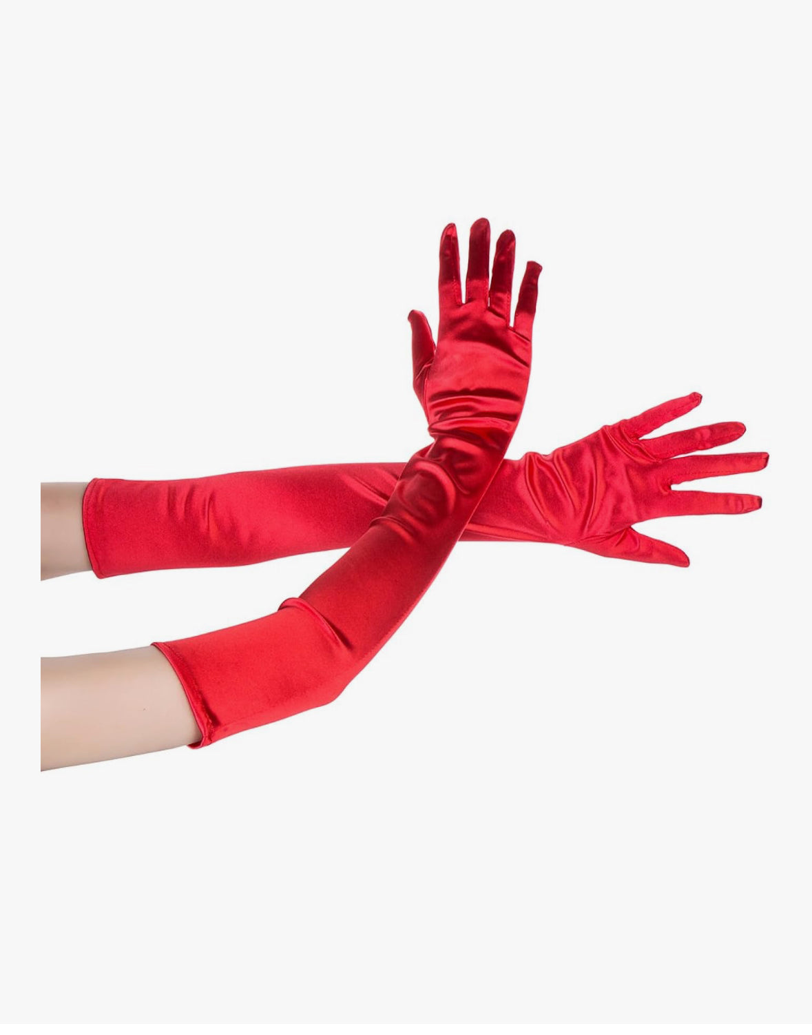 Long Satin Evening Opera Gloves Elbow Length