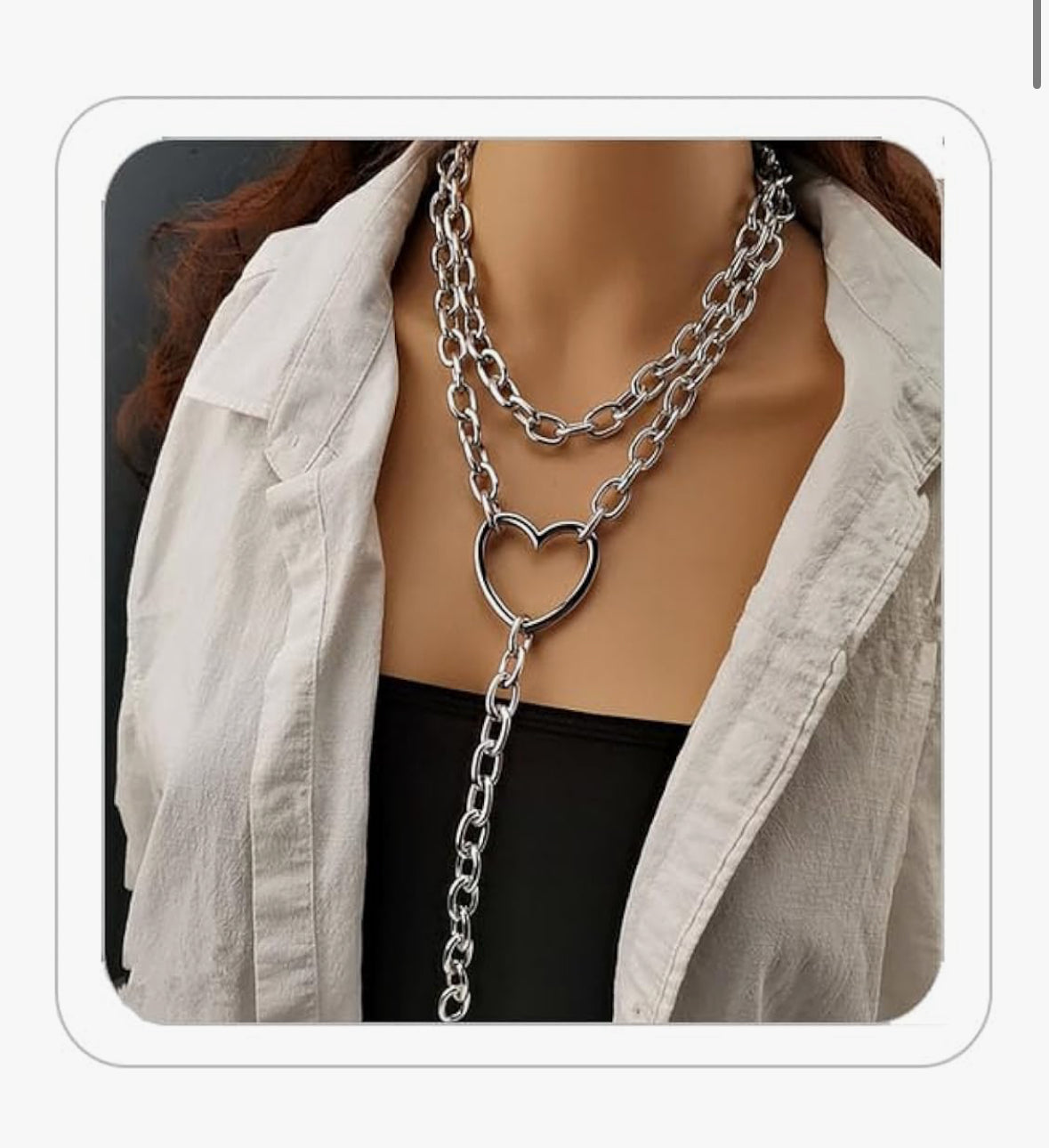 Cuban Link Chain Necklace Layered Choker Necklace (select a style)