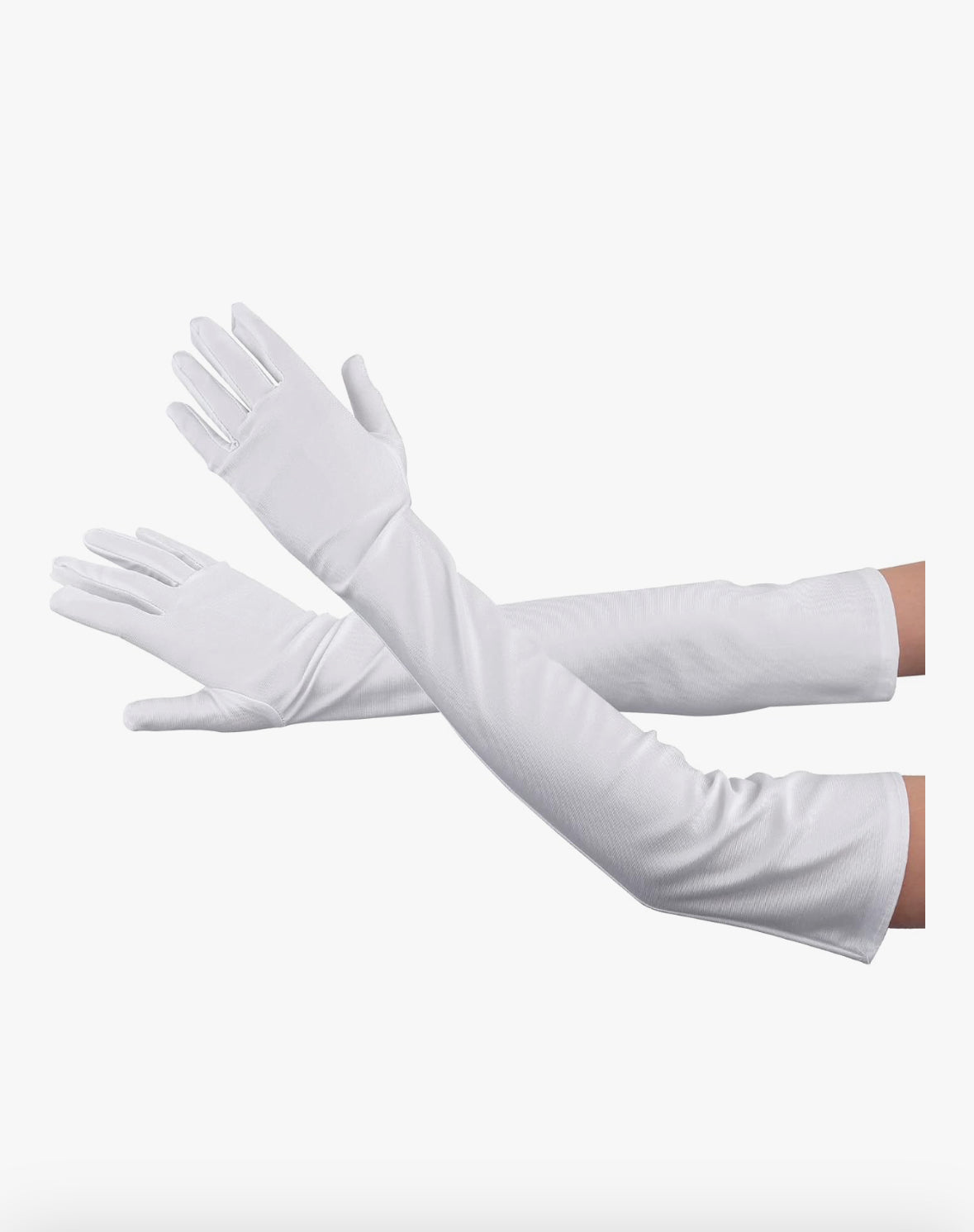 Long Satin Evening Opera Gloves Elbow Length