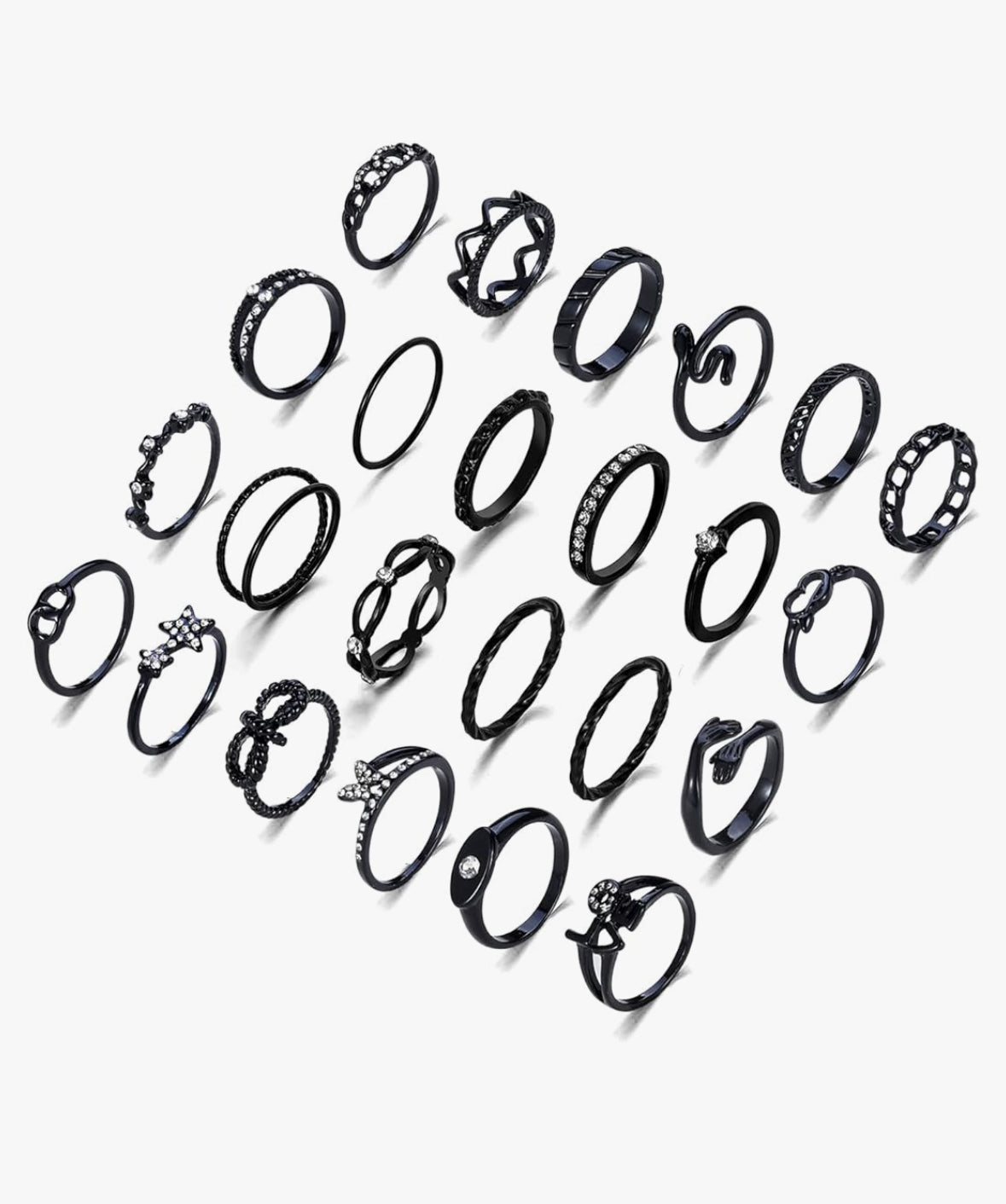 Glam Stackable Ring Set 24 pcs