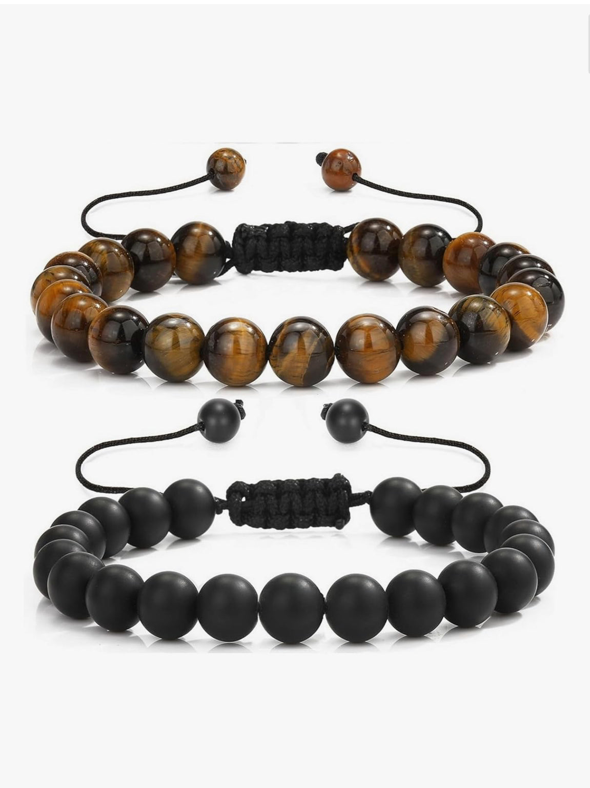 Beaded Bracelets Lava Rock Beads (2 Piece)