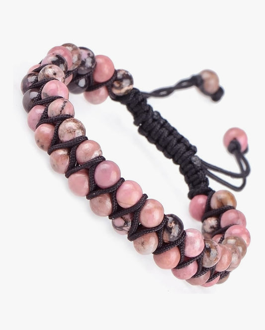 Double Layer Macrame Beaded Bracelet