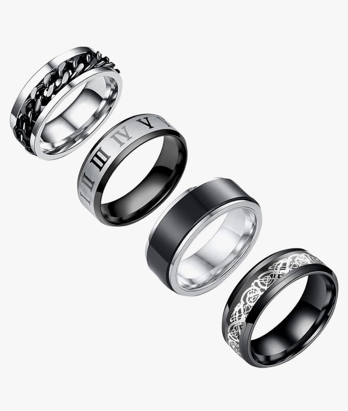 Stainless Steel Spinner Ring Set (SELECT A SIZE)