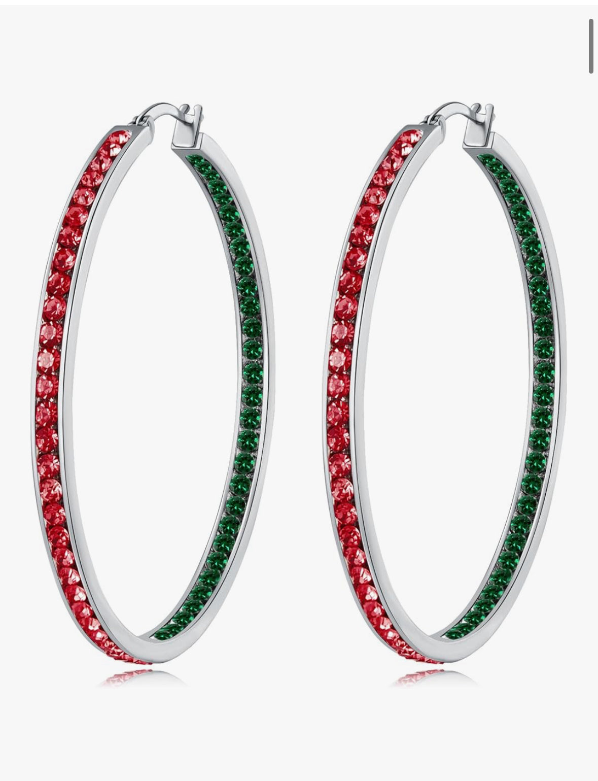 Large hoop earrings (2 inch 50mm, select a color)