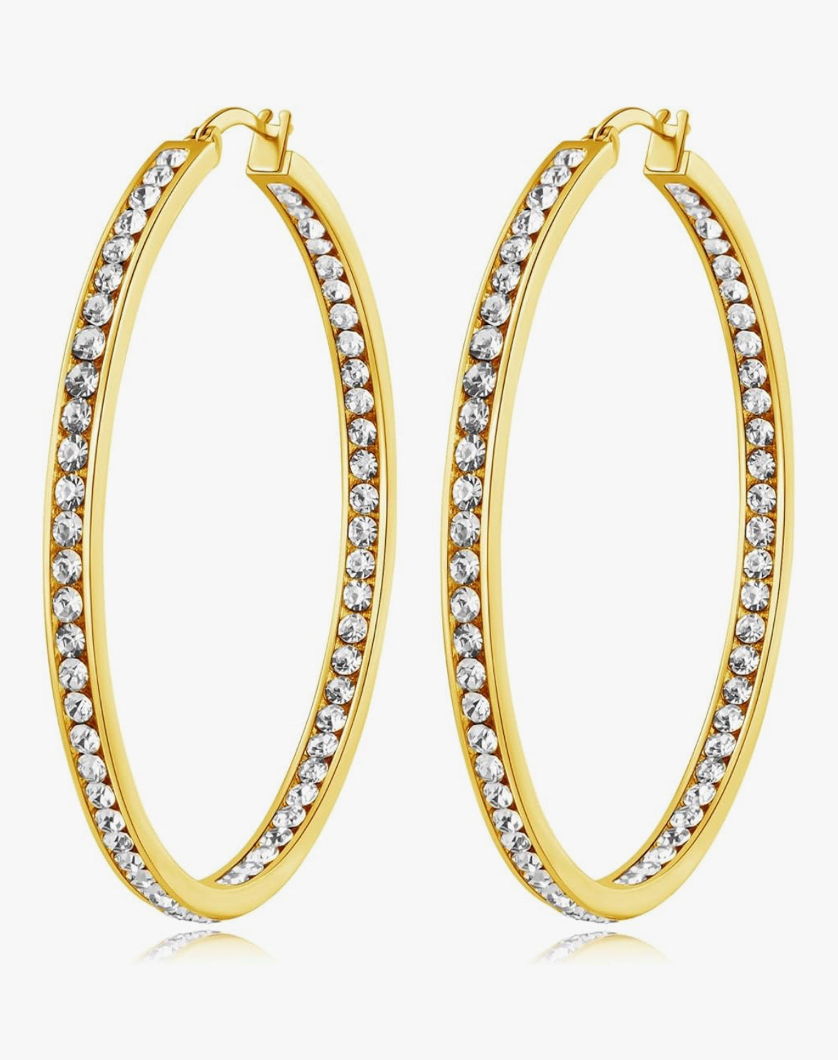 Large hoop earrings (2 inch 50mm, select a color)
