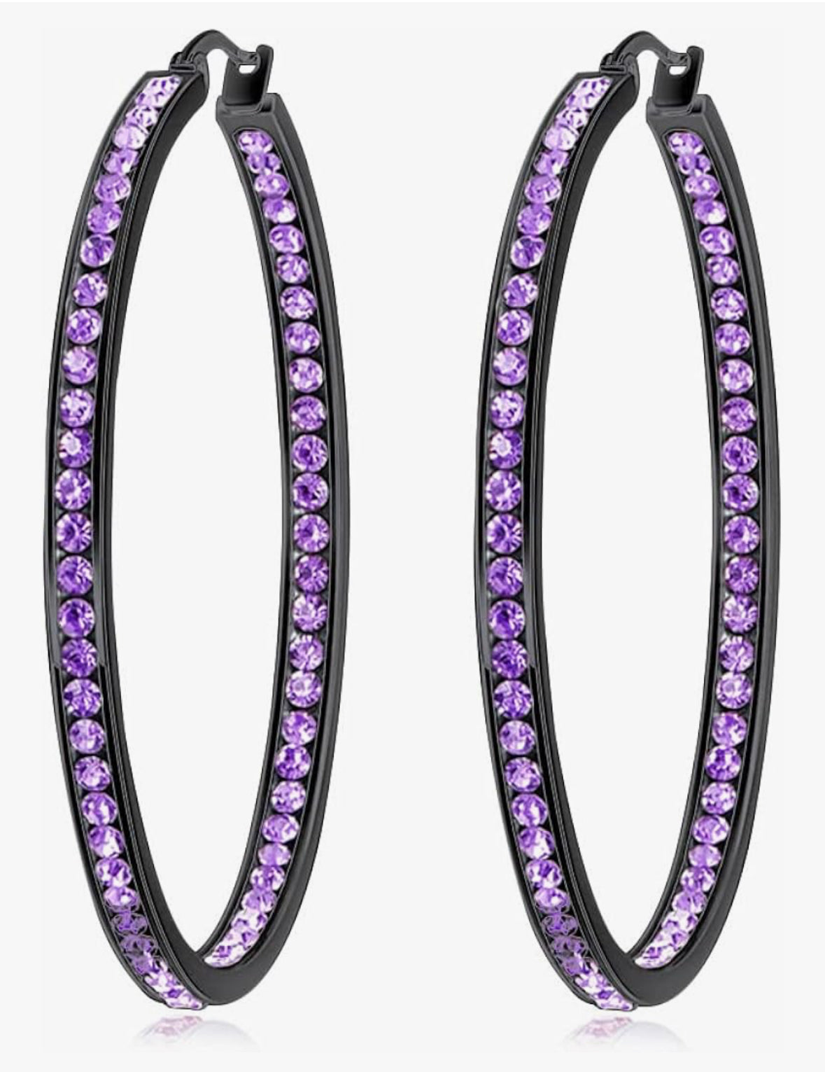 Large hoop earrings (2 inch 50mm, select a color)