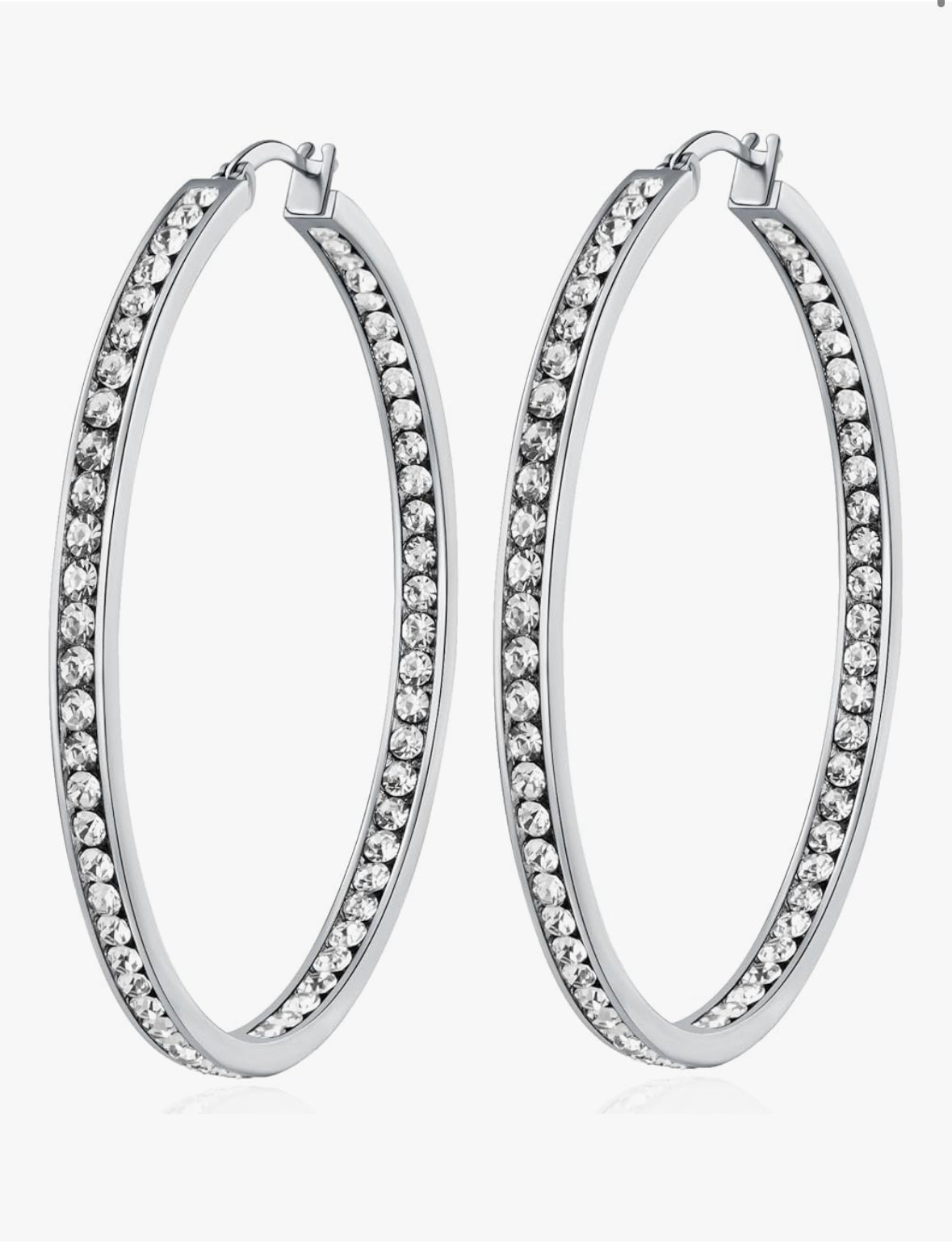 Large hoop earrings (2 inch 50mm, select a color)