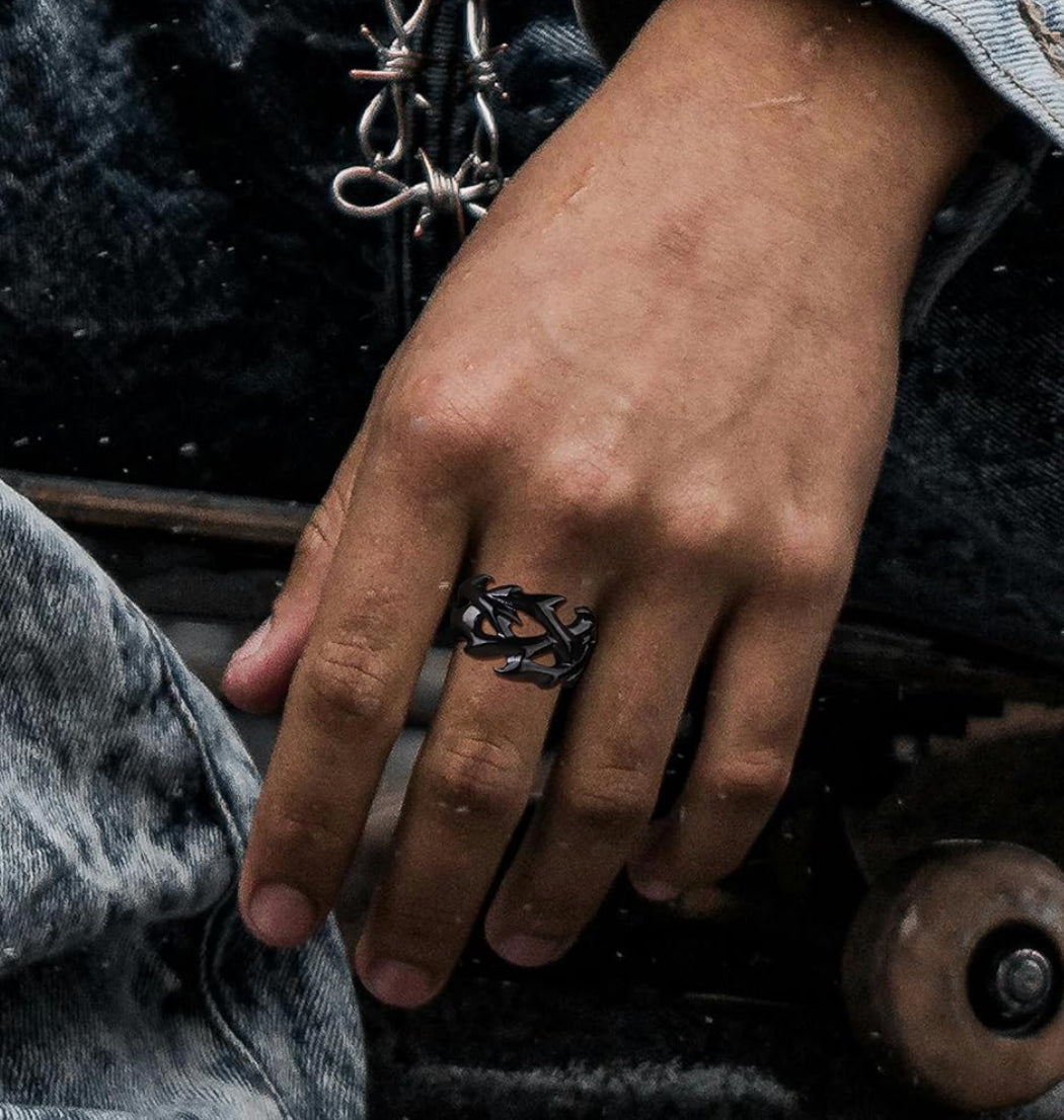 Punk Biker Rings Set 3 pcs (SELECT A SIZE)