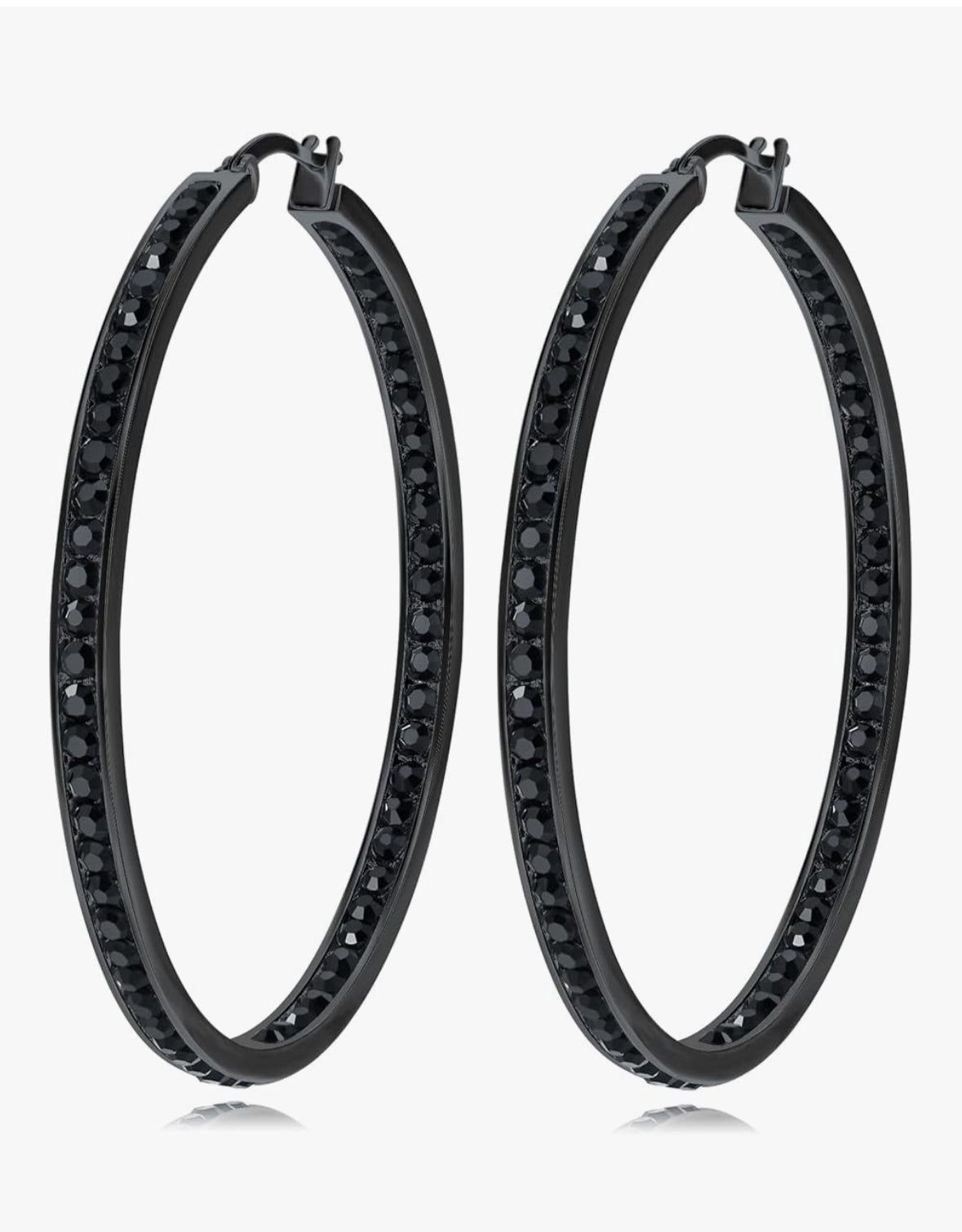 Large hoop earrings (2 inch 50mm, select a color)