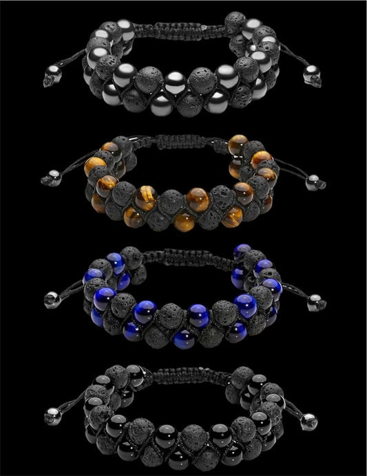Hematite Beads Double Layer Stress Relief Bracelets