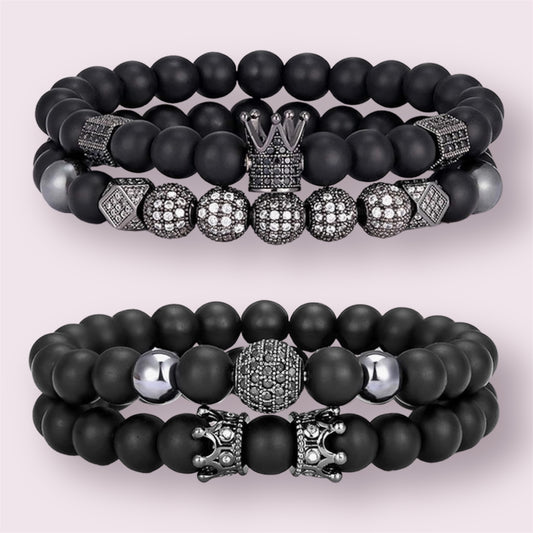 Crown King Charm Beads Bracelet